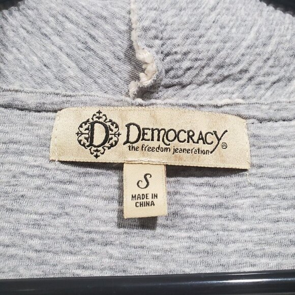 Democracy by Freedom Jeaneration Knit Cardigan Sweater Jacket Beige Gray… - Picture 6 of 12